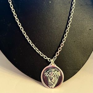 Creed Jesus sterling Silver pendant necklace